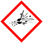 Explosive hazard (symbol: exploding bomb)