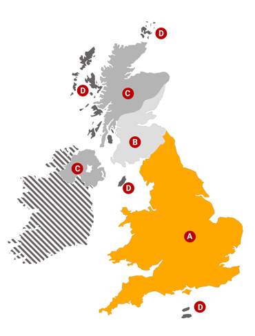 DHL Parcel UK zones