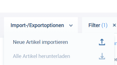 Neue Artikel importieren