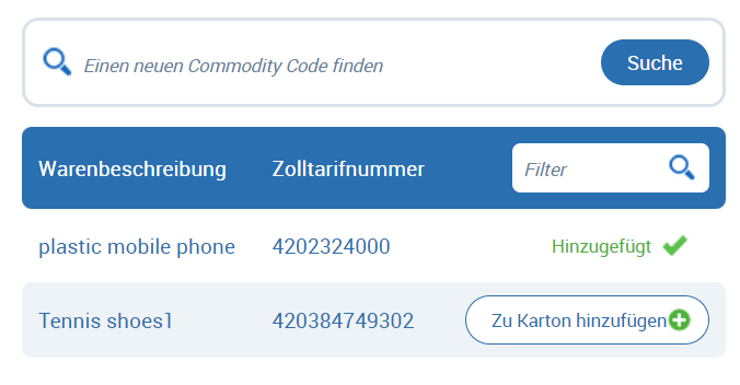 Kürzliche verwendete Codes hinzufügen