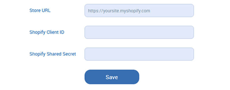 App credentials for Proship