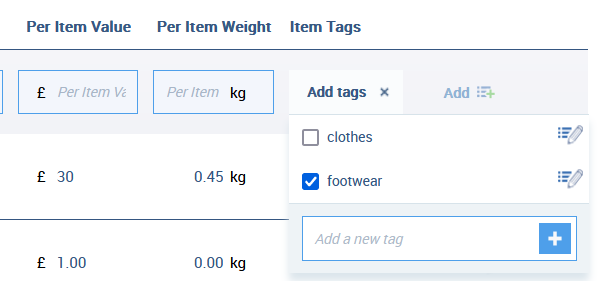 Adding tags in the Product Library