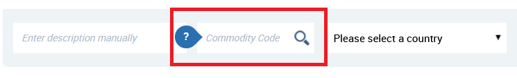 Commodity Code field