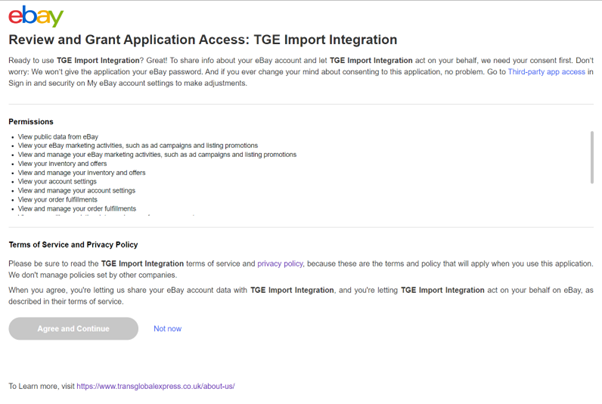 Review and grant application access