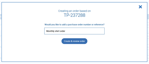 Add new purchase order reference