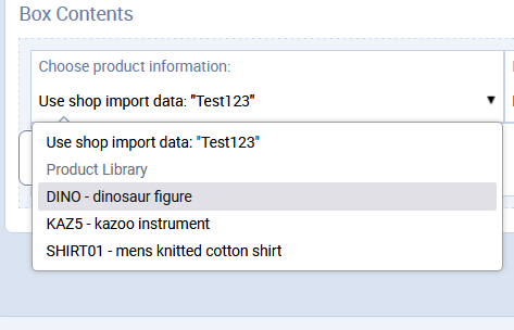 List of saved products