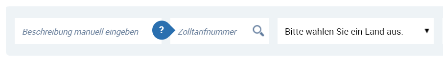 Zolltarifnummer Feld